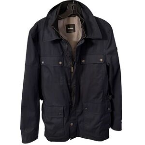 Strellson Switzerland Men’s Utility Jacket Navy Blue Zip Up $620 US 38(M)EU48